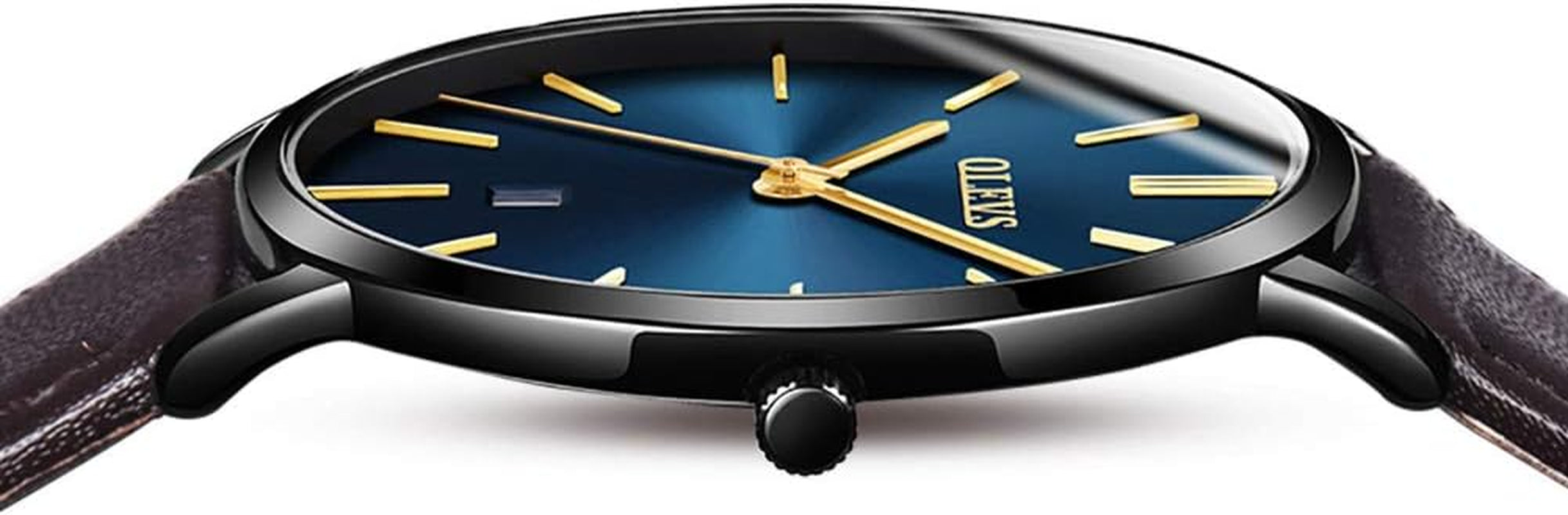 Women Wrist Watches Ultra Thin 6.5Mm Minimalist Dress Fashion Leather Strap Quartz Waterproof Date Day Slim Watches for Ladies