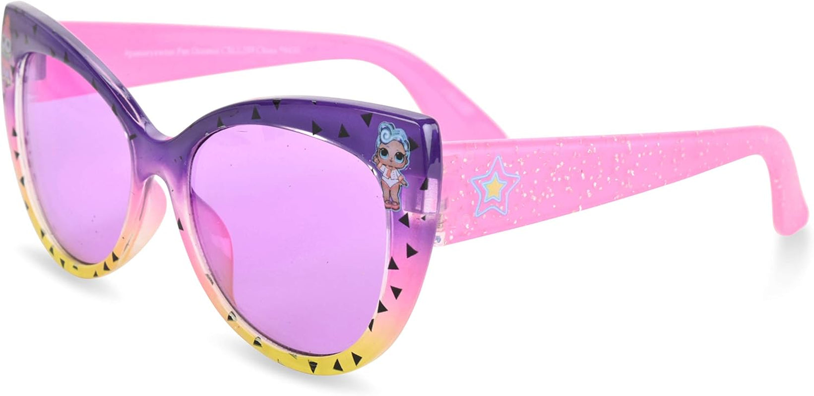 LOL Surprise Kids Sunglasses for Girls, Toddler Sunglasses with Kids Glasses Case